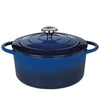 Küchenprofi Provence Bratentopf 24 cm, 4,2 L, Gusseisen, Ocean Blue, inklusive Deckel, ideal zum Schmoren.