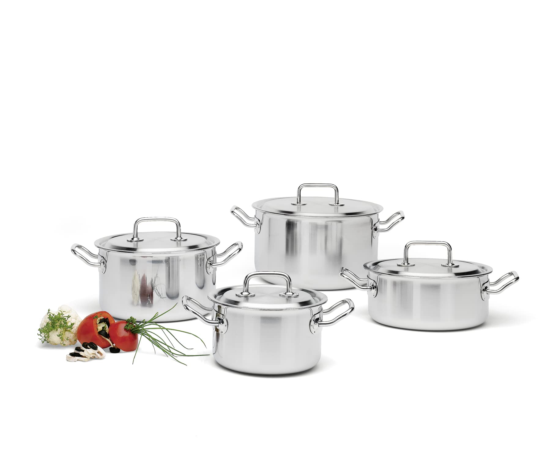 Spring BRIGADE PREMIUM Starter-Set 4-teilig Edelstahl matt, 485850604, Silber