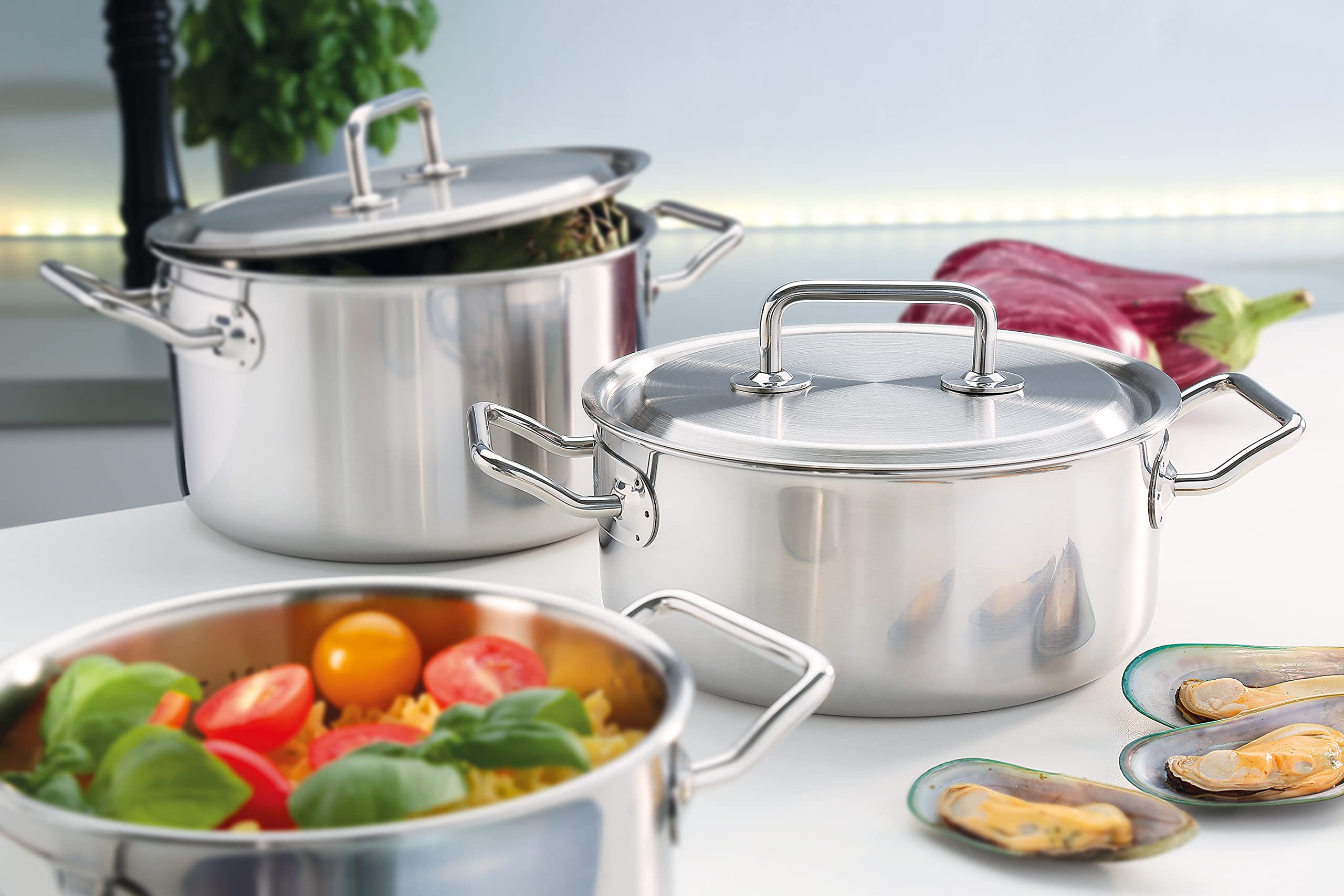 Spring BRIGADE PREMIUM Starter-Set 4-teilig Edelstahl matt, 485850604, Silber